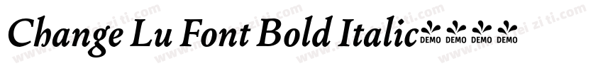 Change Lu Font Bold Italic字体转换